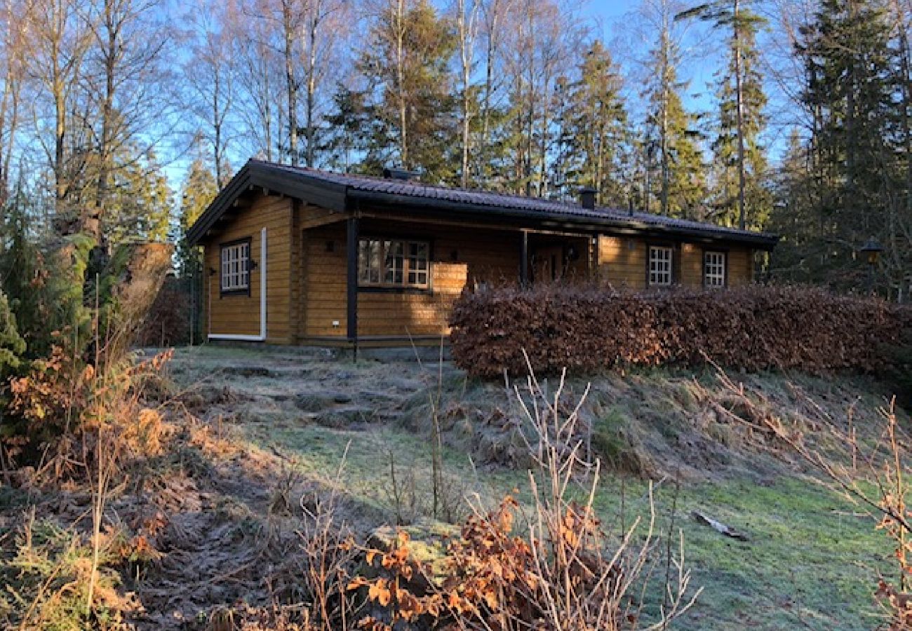 Ferienhaus in Lidhult - Schöne Ferienhaus-Blockhütte zwischen den See Bolmen und Unnen mit eigenem Boot