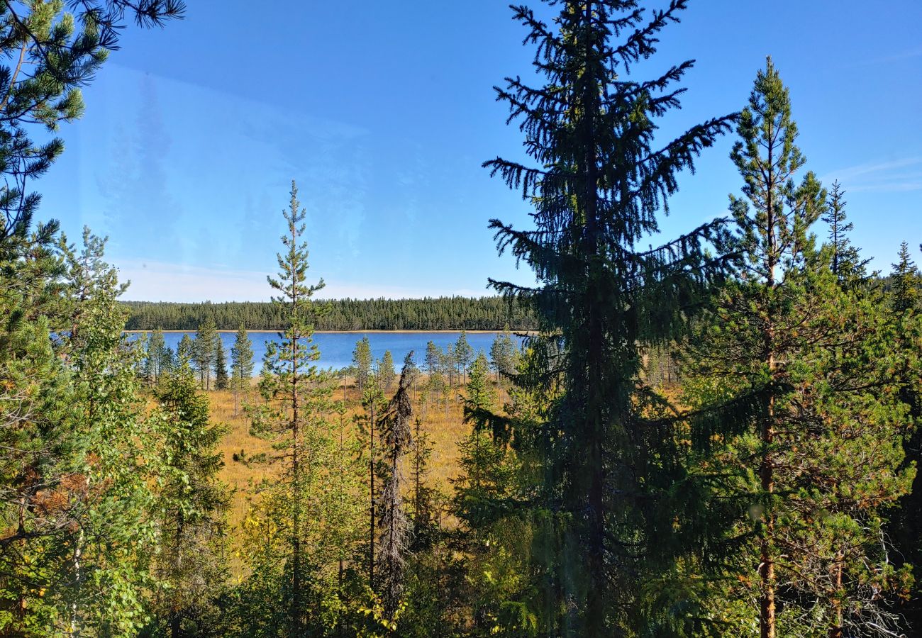 Ferienhaus in Arvidsjaur - Hoch in den Bäumen in Nordschweden  mit Seeblick und Elchen unter der Terrasse