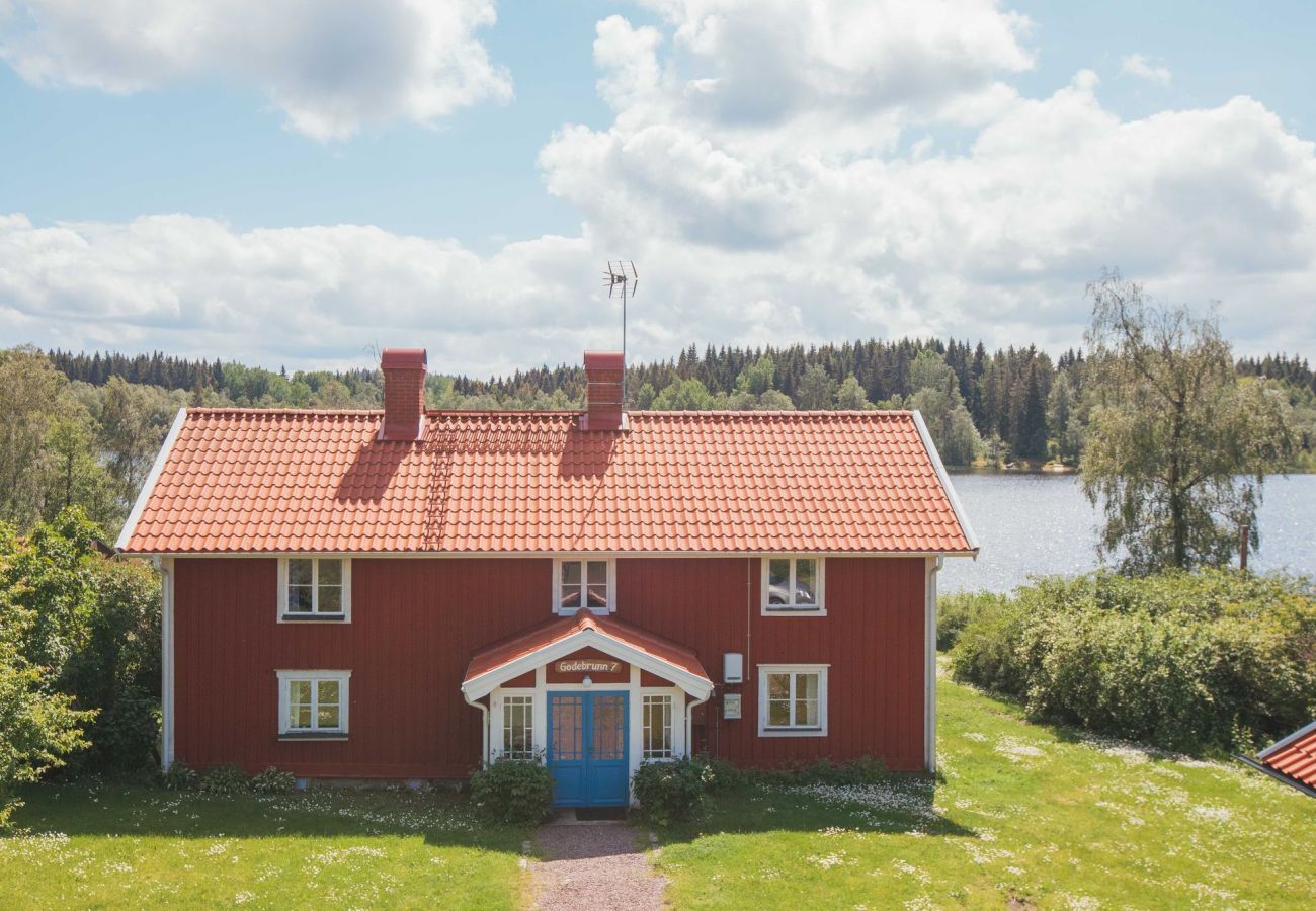 House in Gränna - Holiday home on a lake property with a own bathing area, jetty and sauna