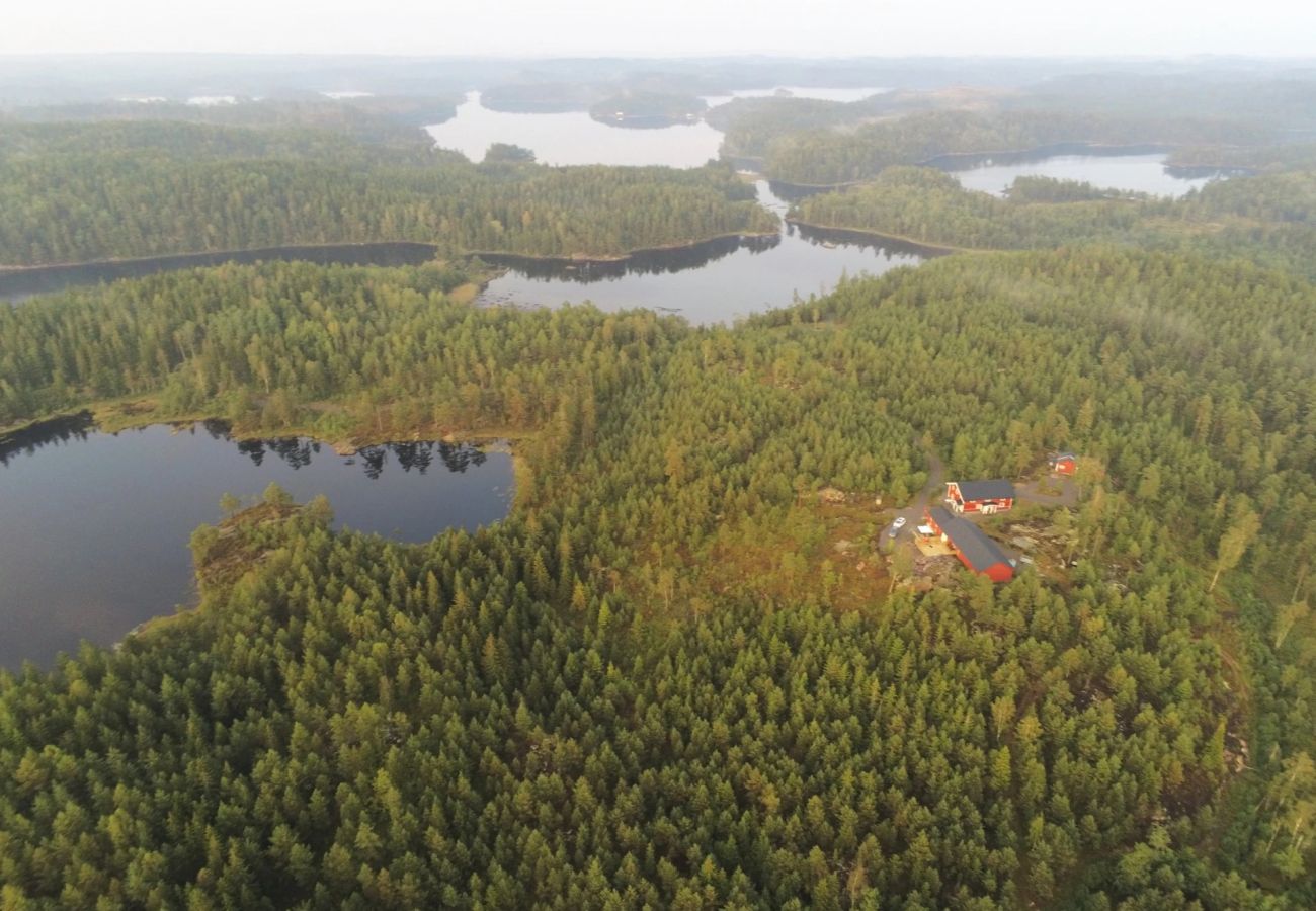 Stuga i Bäckefors - Toppstugan med milsvidd utsikt över sjöar och bergen